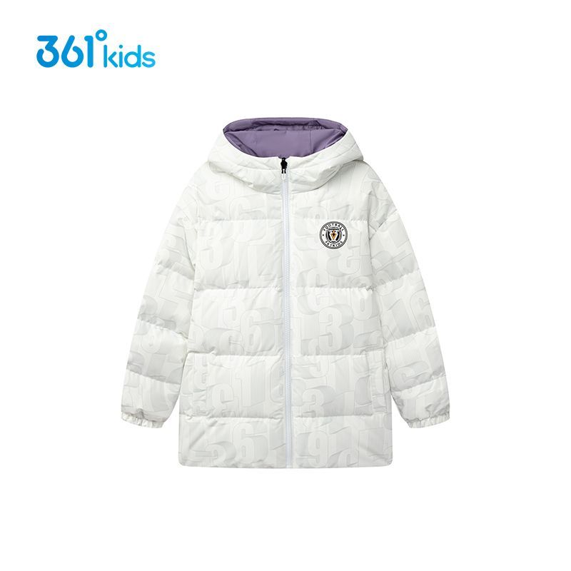 【商场同款】361°童装女童2025冬新款中长保暖两面穿羽绒服外套