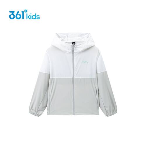 361°男童拼色梭织薄外套新品2026夏秋中大童连帽防晒服K52621608