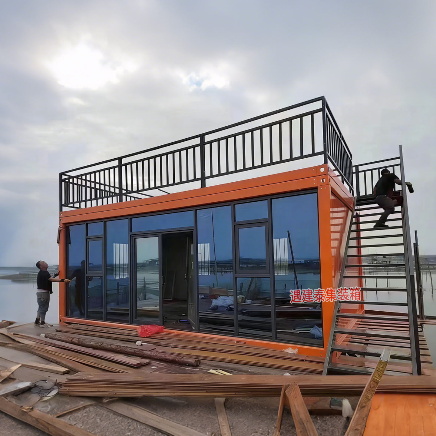 集装箱活动板房住人带卫生间阳光房移动房自己组装玻璃简易房茶室,基础建材,钢结构活动板房,淘宝优惠券,粉丝福利购,淘宝优惠卷