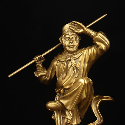 祥云铜孙行者摆件 铜齐天大圣摆件 铜孙悟空摆件  筋斗云 孙悟空