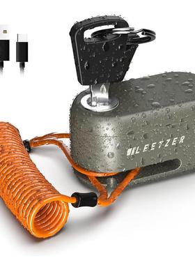 出口国外！高端机车自行车碟锁碟煞锁 防撬型机车充电110db防盗