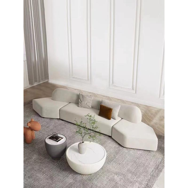 北欧科技布baxter弧形轻奢极简沙发设计师客厅大小户型转角异形