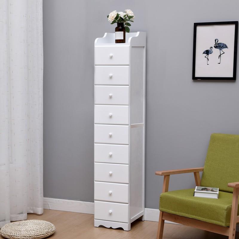 30cm夹缝边角收纳柜实木韩式迷你床头柜客厅窄高斗柜卫生间缝隙柜