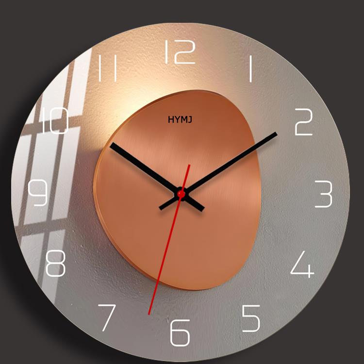 钟表挂钟客厅家用时尚2025新款简约现代时钟免打孔创意挂墙石英钟