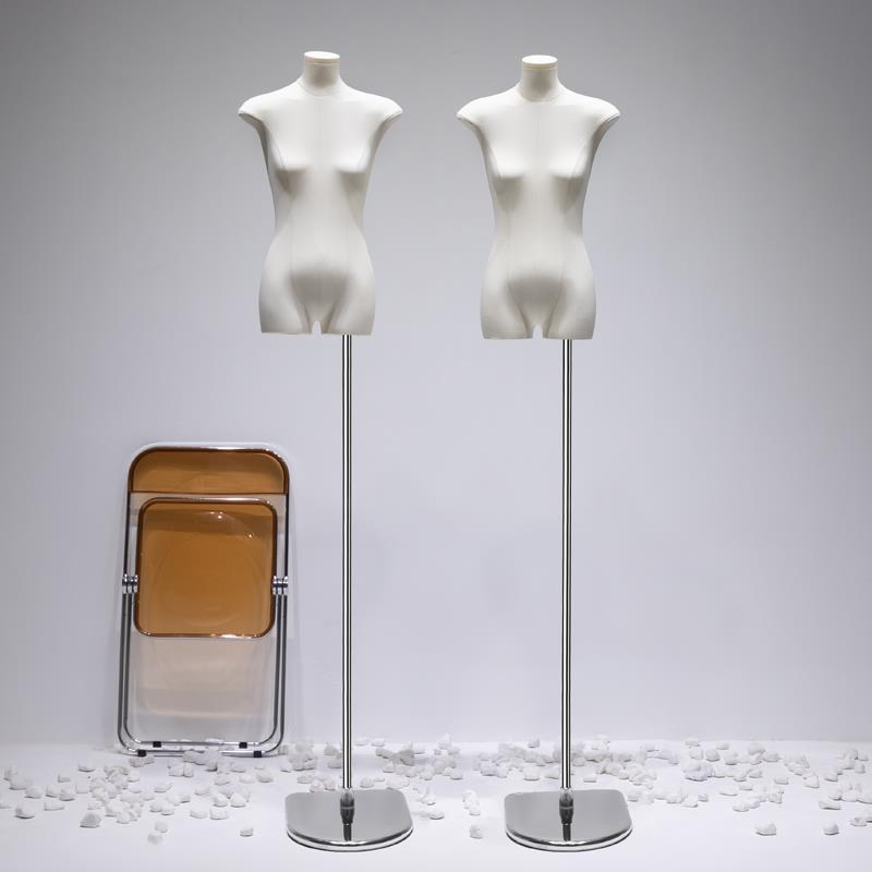 2023新款女装扁身模特道具女半身人台服装店橱窗宽肩平胸展示架