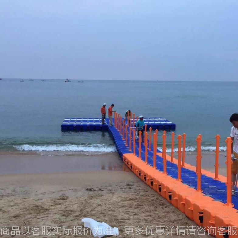 组合式水上浮桥水上走道塑料浮筒 浮漂平台 水上临时浮桥景观浮桥