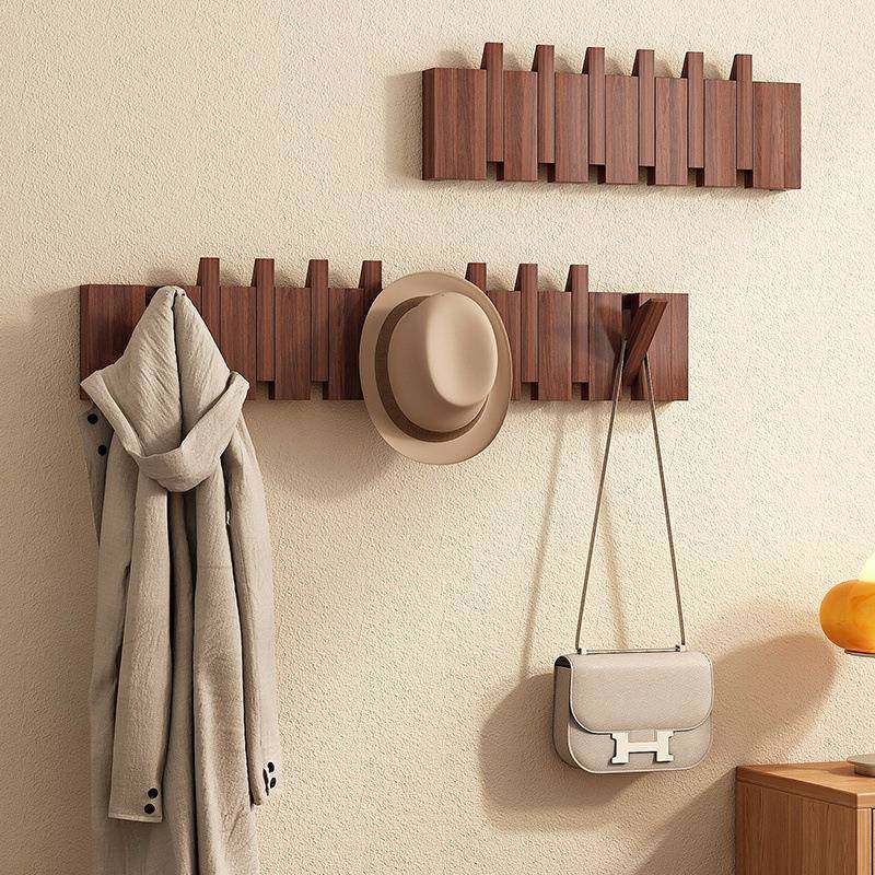 门后入户门挂钩键衣服架玄关打孔免衣帽钩钢琴卧室实木挂衣钩墙上