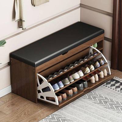 换鞋凳门口家用翻斗鞋柜坐凳一体入户可坐鞋架软包坐垫进门穿鞋凳