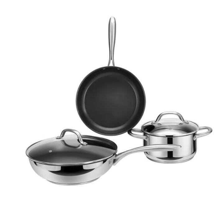 德世朗DFS-TZ089B德诺多用锅具三件套炒锅煎锅汤锅