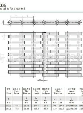 热销钢厂用输送链条P500P650P750P600耐高温高强度传动链条