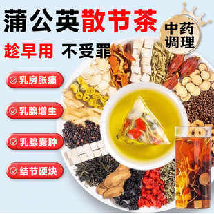 蒲公英散结茶乳腺结节增生疏通硬块囊肿中药贴舒碧特官方旗舰店GX