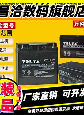 VOLTA沃塔蓄电池VT12V12A17A24A33A38A40A65A100AH应急直流屏EUPS