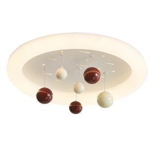 儿童房灯太空星球护眼吸顶灯奶油风云朵卧室灯现代简约男孩房间灯