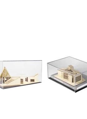 建筑模型摆件现代简约轻奢样板间书房书桌办公室客厅玄关创意装饰