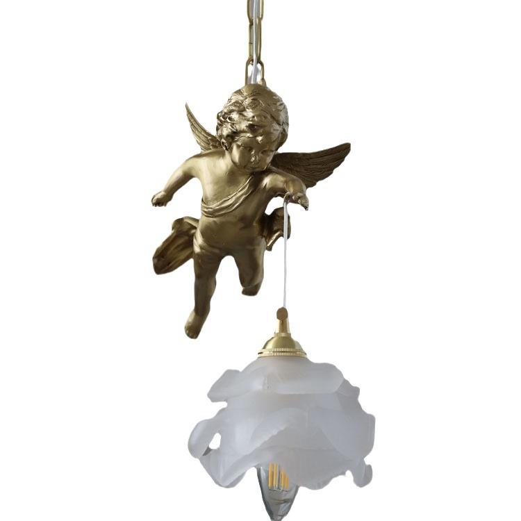 法式铜天风使小吊灯宫廷晶中746古风走廊水入全户玄关阳台床头灯