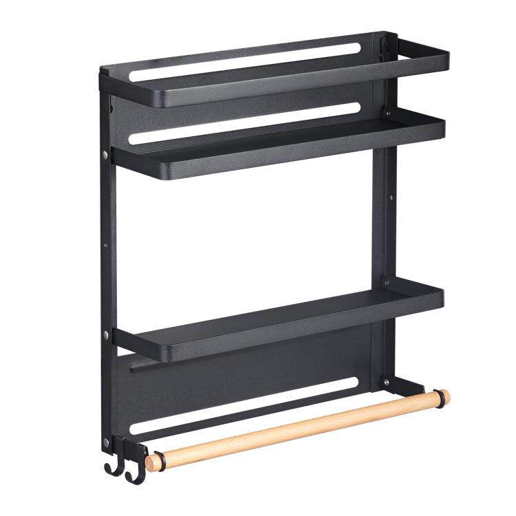 折叠冰箱侧挂架厨房多功能收纳冰箱挂架家居磁铁挂钩置物架