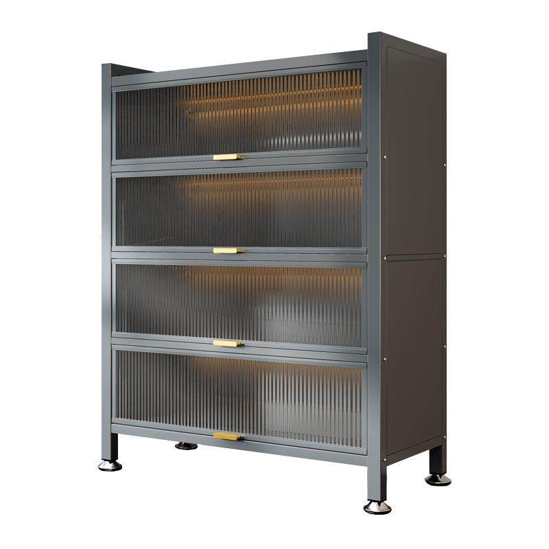 家用钢制书柜带门落地多层书架卧室客厅防尘展示收纳储物柜置物架,收纳整理,书桌收纳置物架,淘宝优惠券,粉丝福利购,淘宝优惠卷