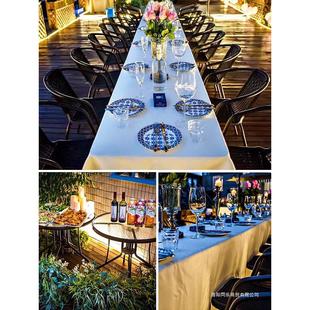 #户外桌椅组合庭院室外铁艺休闲椅露天露台外摆餐桌花园餐一件起