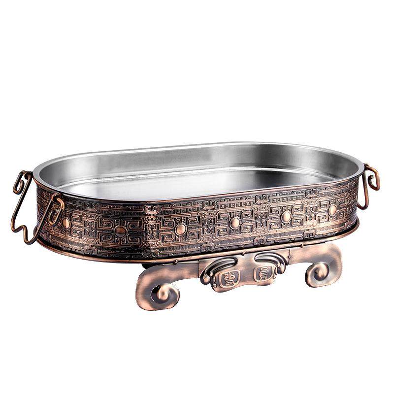 海鲜大咖盘烤鱼炉长方形商用大号餐厅龙虾大咖盘仿古铜色大咖锅,户外/登山/野营/旅行用品,烧烤炉/烤架,淘宝优惠券,粉丝福利购,淘宝优惠卷