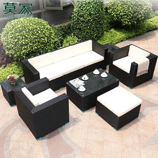 莫家户外沙发藤编客厅藤椅庭院露天家俱室外防晒防水三人腾艺沙发