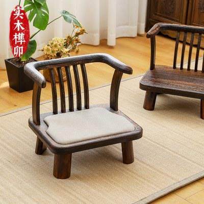 实木靠背茶椅榻榻米和室座椅久坐舒服飘窗小椅子阳台休闲矮脚椅子