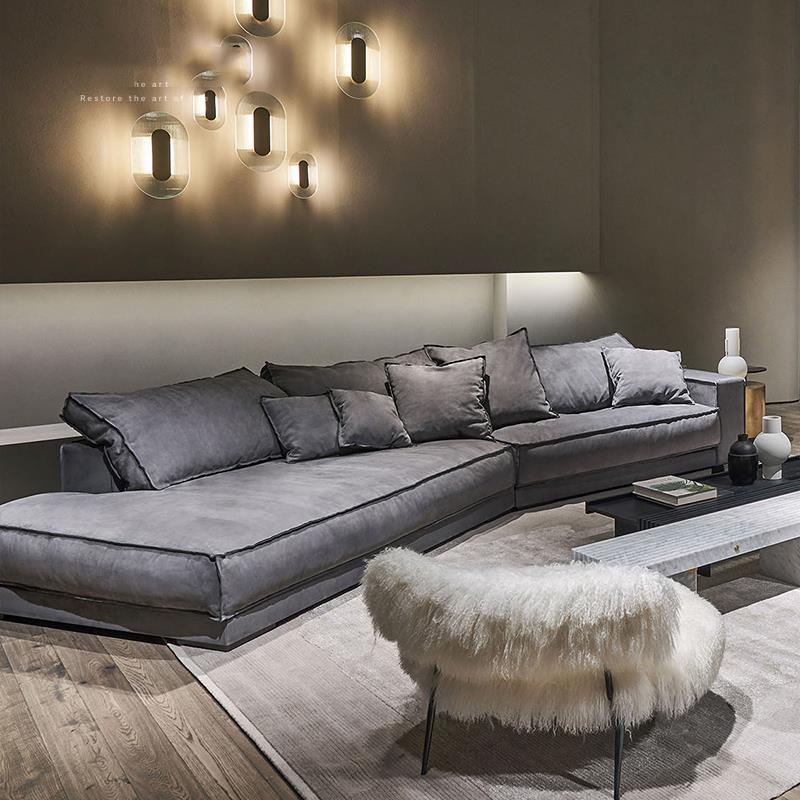 baxter布达佩斯异型转角沙发 大斜角创意意大利科技布艺 客厅沙发