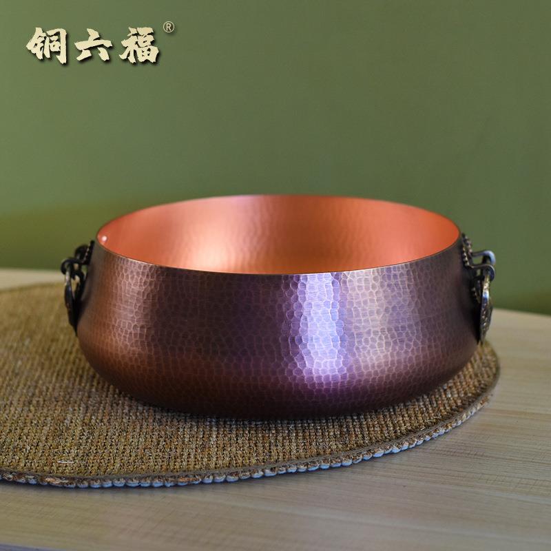 铜火锅纯铜电磁炉铜锅老北京专用锅老式铜火锅涮羊肉家用商用涮锅