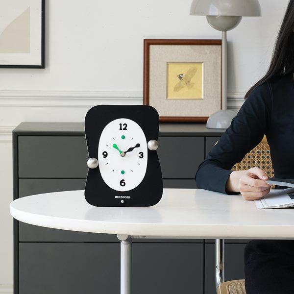 wozoom屋准家居客厅摆台式钟表玄关电视柜装饰摆件桌面创意座钟