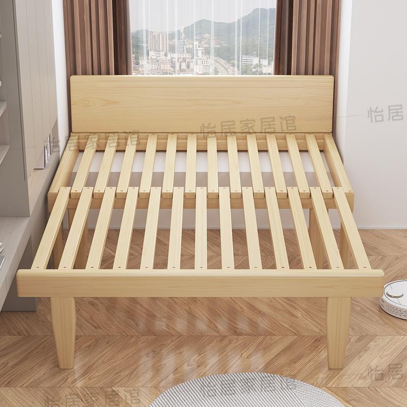 飘窗床架可折叠抽拉伸缩衔接拼接延伸改造床榻榻米带床头靠背定制