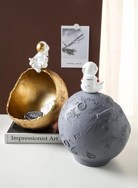 客厅玄关宇航员钥匙收纳摆件入户进门口鞋柜创意家居装饰品太空人