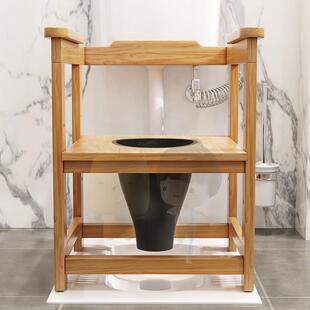 实木孕妇坐便椅坐便凳移动马桶老人座便器坐厕器加固座便椅子家用