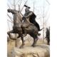 骑马人物铜雕塑定制大型铸铜将军战马雕像玻璃钢西方人物骑马雕像