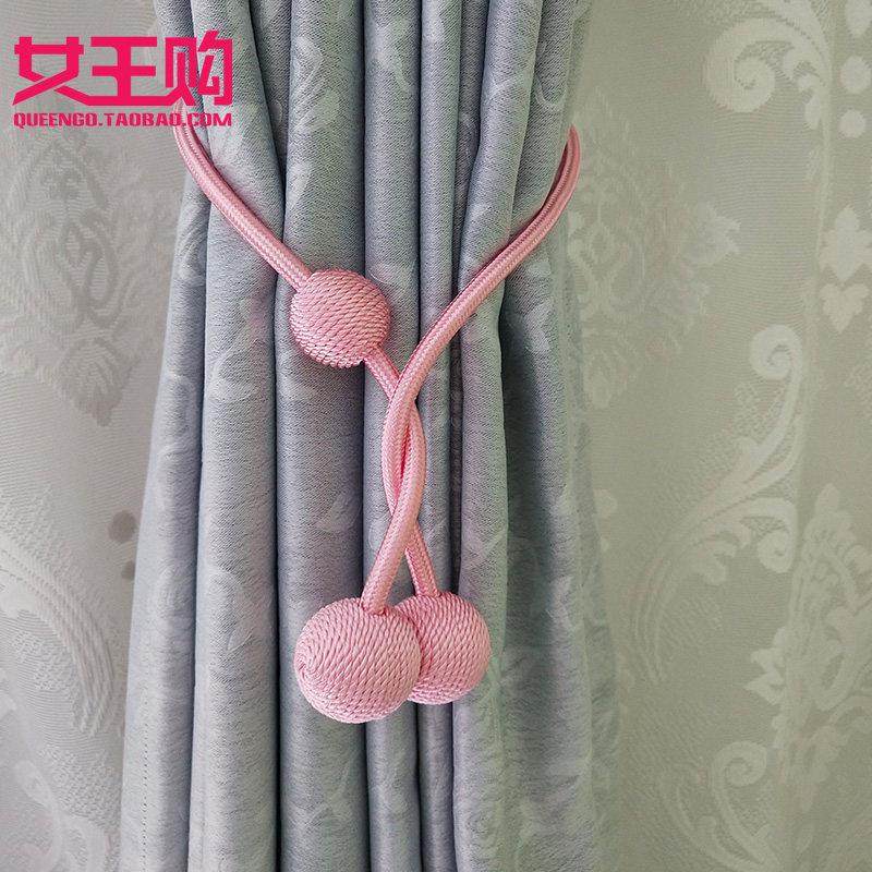 升级加强磁铁窗帘扣绑带绑绳扎束带一对装饰绑扎花绳子加长收纳粉,居家布艺,窗帘绑带,淘宝优惠券,粉丝福利购,淘宝优惠卷