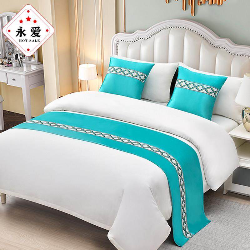 高档酒店床旗床尾巾宾馆民宿床上用品奢华家用床搭条床围巾床盖垫,床上用品,床盖,淘宝优惠券,粉丝福利购,淘宝优惠卷