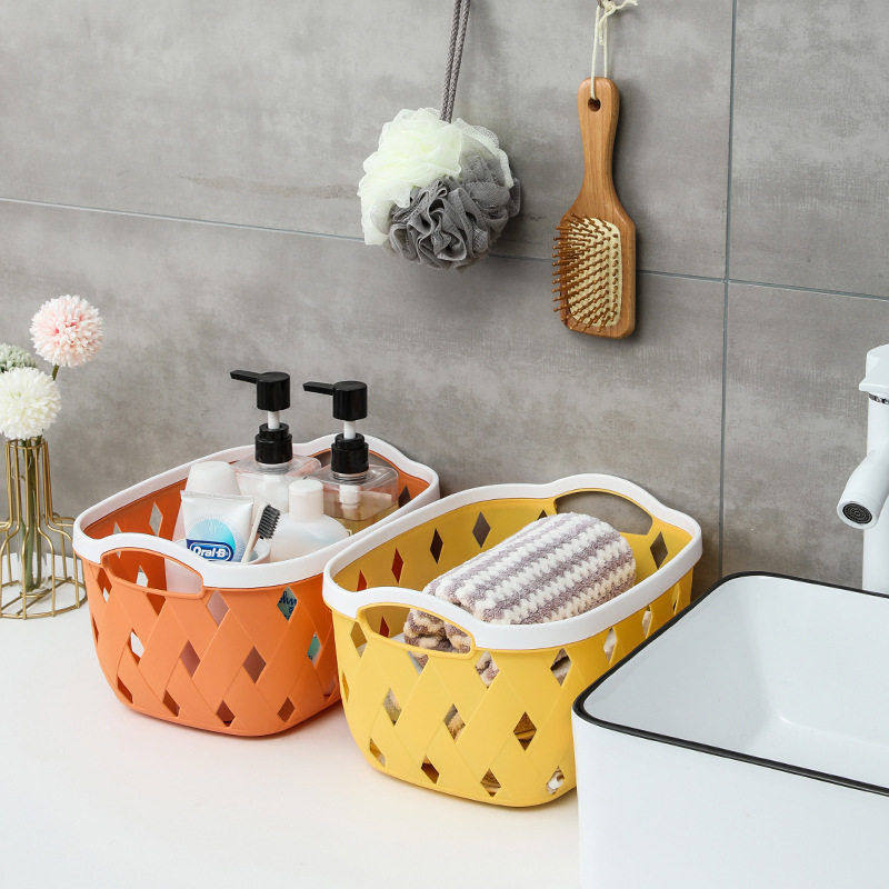 菱形彩色收纳筐 塑料PP可叠加桌面收纳篮儿童玩具整理置物篮,收纳整理,脏衣篮,淘宝优惠券,粉丝福利购,淘宝优惠卷