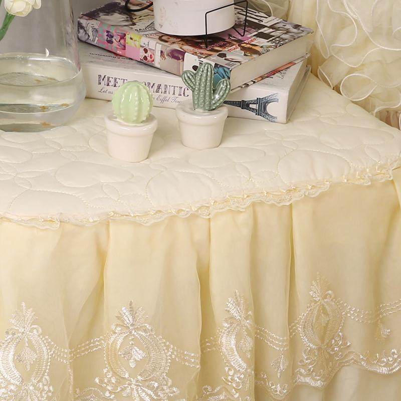 全包床头柜罩3层蕾丝花边公主风台布保护罩夹棉加厚卧室桌布防尘,居家布艺,床头柜盖布,淘宝优惠券,粉丝福利购,淘宝优惠卷