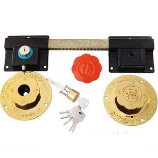 热销#厂家直销大门锁双开双扇门木门铁门锁齿条锁钛金大门锁庭院