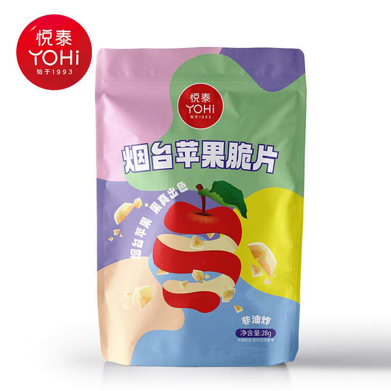 悦泰 苹果脆片烟台苹果干冻干苹果脆片烟台特产果干果脯零食