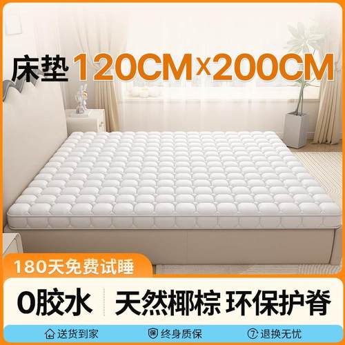 床垫120CMx200CM家用榻榻米垫椰棕偏硬踏踏米垫乳胶可折叠定制