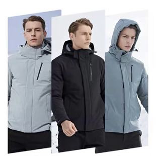 秋冬上新！S~2XL码狼家男装秋冬可脱卸帽户外运动保暖鹅绒羽绒服