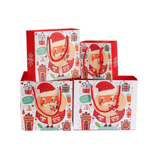 圣诞礼袋s风红色小纸袋礼品手品提袋礼n物包装袋袋子小i文字款绿