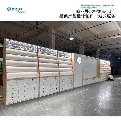 商场专中卖店展示柜木烤漆展质示架展示具陈道250列柜商场岛展厅