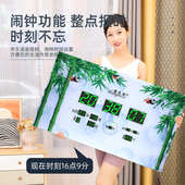 2023新款 万年历电子钟无框画挂钟客厅简约现代创意节气餐厅装 饰画