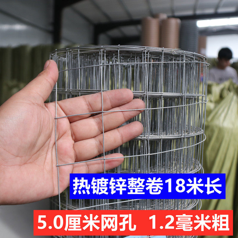 热销镀锌b铁丝网围栏养殖养鸡鸭钢丝防护铁网装玉米圈网格网片家
