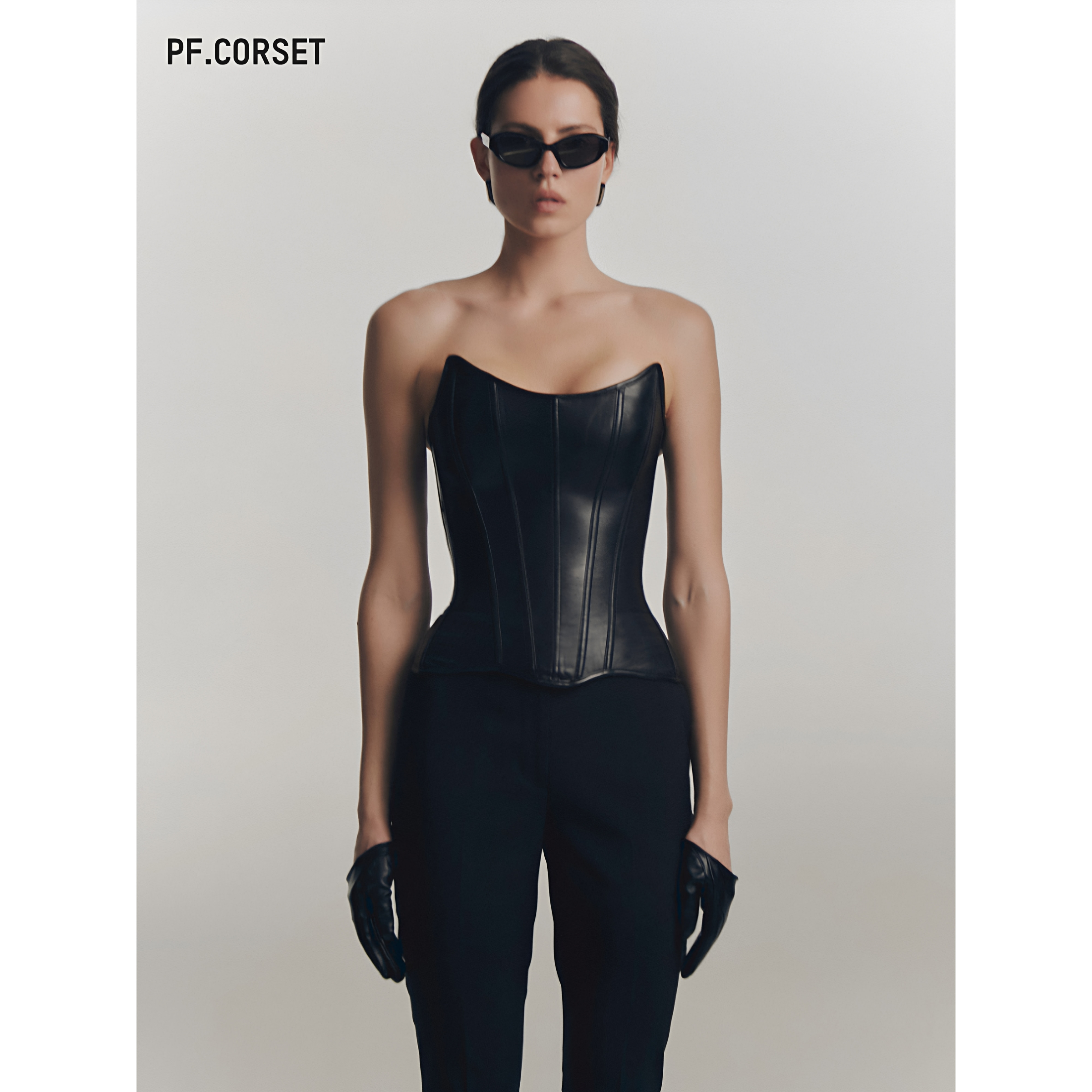 【江映蓉同款】Rogue暗黑机能皮质拉链鱼骨胸衣PerfectCorsetNY