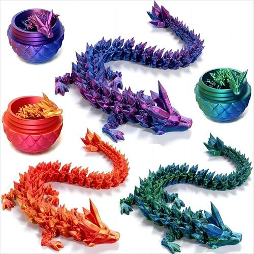 3D打印龙夜光水晶龙蛋