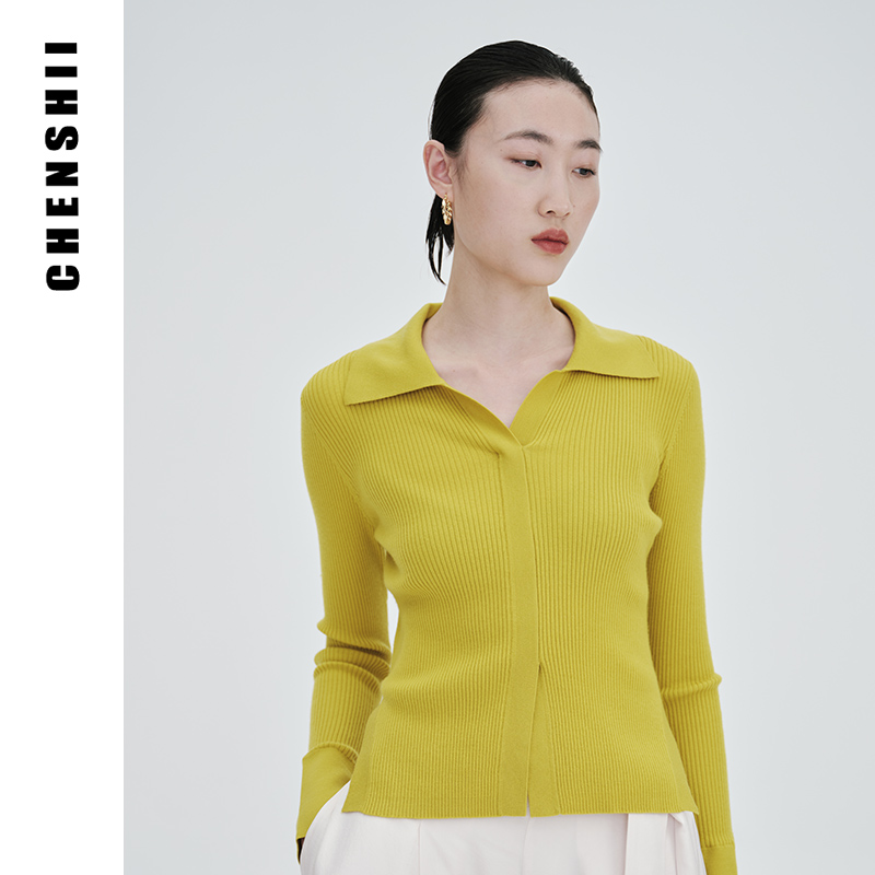 CHENSHII修身羊毛针织衫