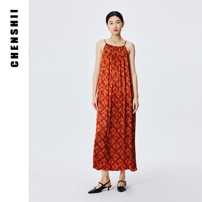 真丝吊带连衣裙CHENSHII