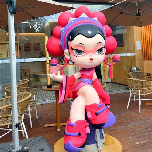户外玻璃钢卡通人物雕塑定制商业街美陈装饰卡通公仔大型落地摆件,商业/办公家具,雕塑,淘宝优惠券,粉丝福利购,淘宝优惠卷