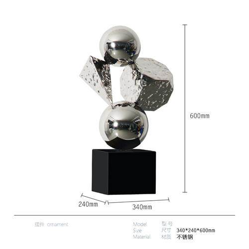 创意不锈钢金属艺术落地雕塑酒店大堂商场玄关客厅轻奢装饰品摆件,家居饰品,装饰摆件,淘宝优惠券,粉丝福利购,淘宝优惠卷